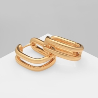 Серьги металл &laquo;Аккорд&raquo; параллель, цвет золото