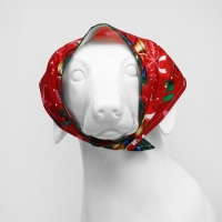 Новый год. Бандана для животных "Дед Мороз", размер L (ОШ до 62 см)