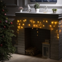 Гирлянда «Бахрома» 1.8 × 0.5 м, IP20, прозрачная нить, 48 LED, свечение жёлтое, 8 режимов, 220 В Гирлянда «Бахрома» 1.8 × 0.5 м, IP20, прозрачная нить, 48 LED, свечение жёлтое, 8 режимов, 220 В