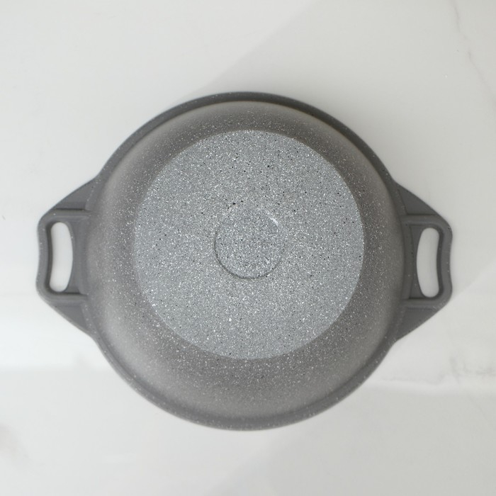 Кастрюля, 3 л, d=24 см, h=12,5 см, антипригарное покрытие, цвет светлый мрамор