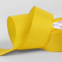 Лента репсовая, 40 мм, 23 &plusmn; 1 м, цвет жёлтый №15