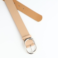 Ремень женский, ширина 4 см, винт, пряжка металл, цвет бежевый Ремень женский, ширина 4 см, винт, пряжка металл, цвет бежевый