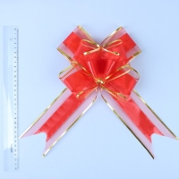 Бант-бабочка №7 "Золотая полоса", цвет красный Бант-бабочка №7 "Золотая полоса", цвет красный