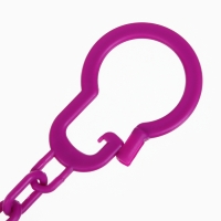 Набор: Соска - пустышка с держателем &laquo;Пингвинчик&raquo;, анатомическая +6 мес, цвет фиолетовый