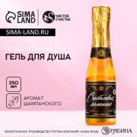 Гель для душа во флаконе шампанское &laquo;Счастливых моментов!&raquo;, 250 мл, аромат шампанского, Новый Год