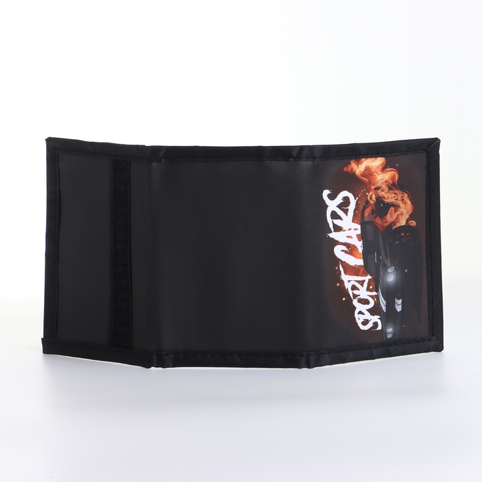 Кошелёк детский на липучке &laquo;Выбражулька&raquo;, цвет чёрный