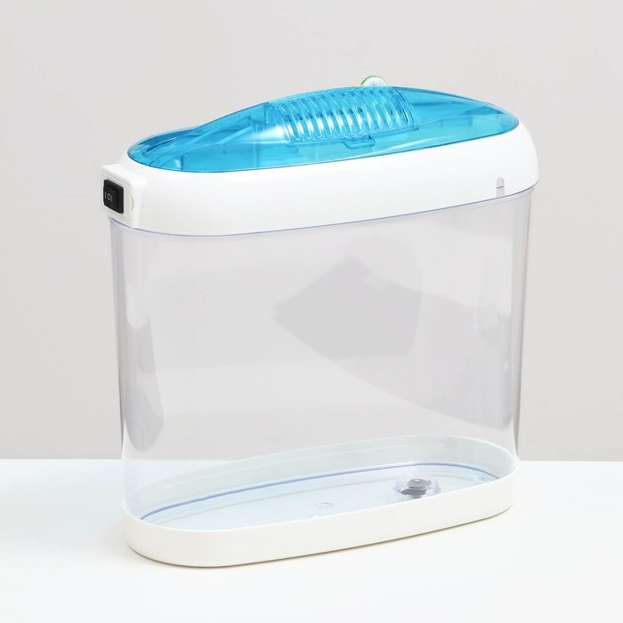 Аквариум настольный, с подсветкой LED и календарем кормлений, 4,4 л