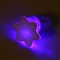 Кольцо с огоньком новогоднее &laquo;Снежинка&raquo;, на Новый год, 3 х 3 х 3 см