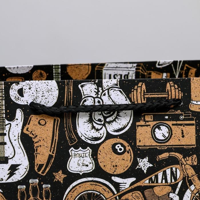 Пакет подарочный ламинированный горизонтальный, упаковка, &laquo;For the best man&raquo;, MS 23 х 18 х 10 см