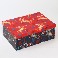 Набор коробок подарочных 15 в 1 &laquo;Европейский&raquo;, 12 х 7 х 4 см - 46,6 х 35,2 х 17.5 см, Новый год