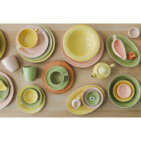 Тарелка мелкая &laquo;Акварель&raquo;, d=24 см, цвет фисташковый