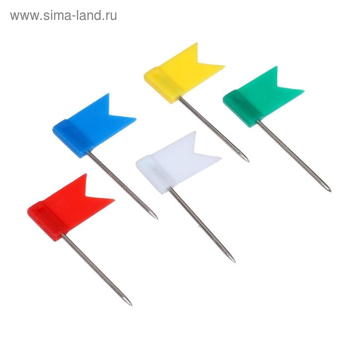 Кнопки силовые Кнопки силовые "Флажки", 50 штук, deVENTE, в картонной коробке