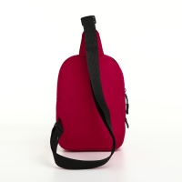 Сумка-слинг на молнии TEXTURA, наружный карман, цвет фуксия Сумка-слинг на молнии TEXTURA, наружный карман, цвет фуксия