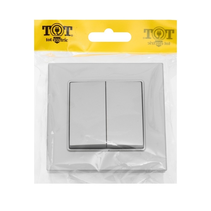 Выключатель проходной TOT Matte Glass, 10 А, 2 кл., скрытый, стекло, серебристый Выключатель проходной TOT Matte Glass, 10 А, 2 кл., скрытый, стекло, серебристый