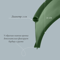 Лента бордюрная, 0.11 &times; 10 м, толщина 1 мм, пластиковая, оливковая, KANTA
