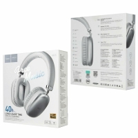 Наушники Hoco W35, беспроводные, полноразмерные, Bluetooth 5.0, 400 мАч, серебристый Наушники Hoco W35, беспроводные, полноразмерные, Bluetooth 5.0, 400 мАч, серебристый