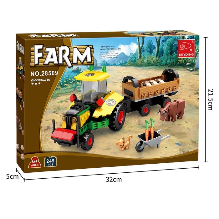 Конструктор Ферма «Трактор с телегой», 262 детали Конструктор Ферма «Трактор с телегой», 262 детали