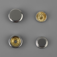 Кнопки установочные, Дельта, d = 15 мм, 40 шт, с установщиком, в органайзере, 11,8 &times; 8,1 &times; 2,3 см, цвет серебряный