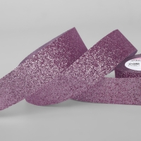 Лента декоративная &laquo;Блёстки&raquo;, 25 мм &times; 9,1 &plusmn; 0,5 м, цвет сиреневый