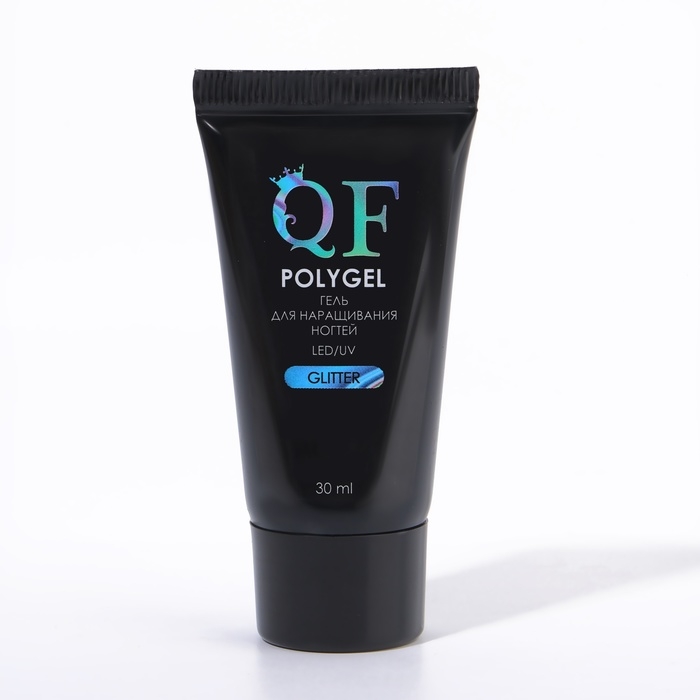 Полигель для наращивания &laquo;GLITTER&raquo;, 3-х фазный, 30 мл, LED/UV