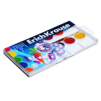 Акварель 12 цветов, ErichKrause Kids Space Animals, медовая, с УФ защитой яркости, пластиковая коробка, европодвес