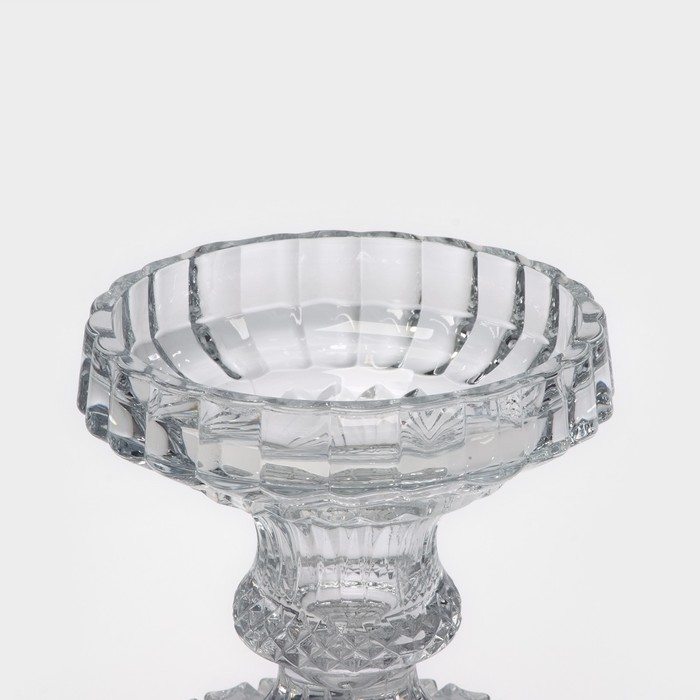 Ваза стеклянная на ножке для фруктов MEY-JI, d=23 см Ваза стеклянная на ножке для фруктов MEY-JI, d=23 см