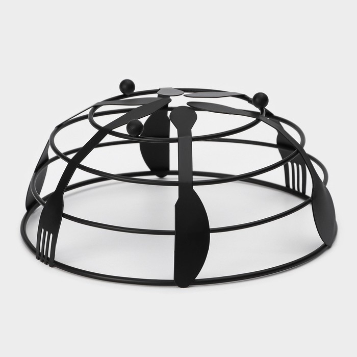 Фруктовница Доляна, 22&times;22&times;9,5 см, цвет чёрный