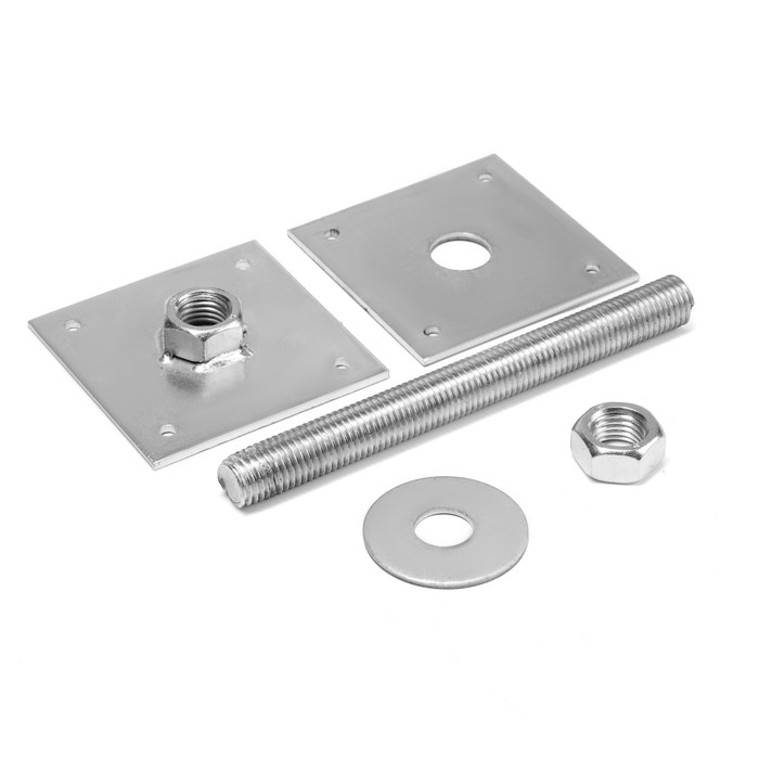 Анкер ТУНДРА, регулируемый по высоте, оцинкованный, М20х200х100 мм