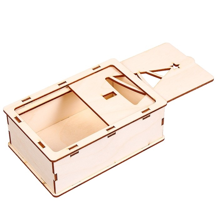 Заготовка для творчества &laquo;Шкатулка с выдвижной крышкой. Ёлочка&raquo;