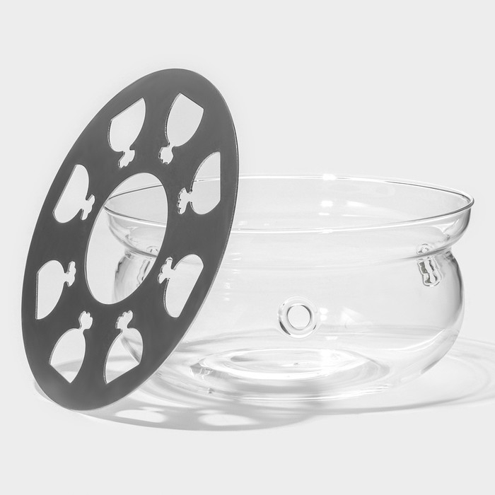 Подставка стеклянная для подогрева &laquo;Огонёк&raquo;, d=14 см, внутренний d=13 см