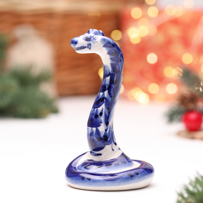 Сувенир "Змея Дакота", гжель, 11,5 см