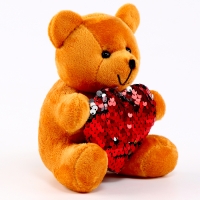 Мягкая игрушка &laquo;Мишка с сердцем&raquo;, 15 см