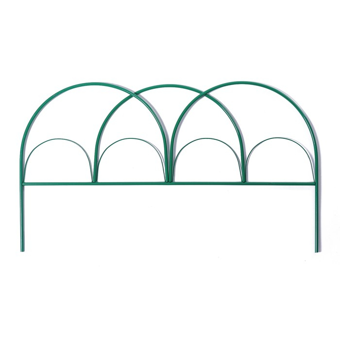 Ограждение декоративное, 50 &times; 425 см, 5 секций, металл, зелёное, &laquo;Парашют&raquo;, Greengo