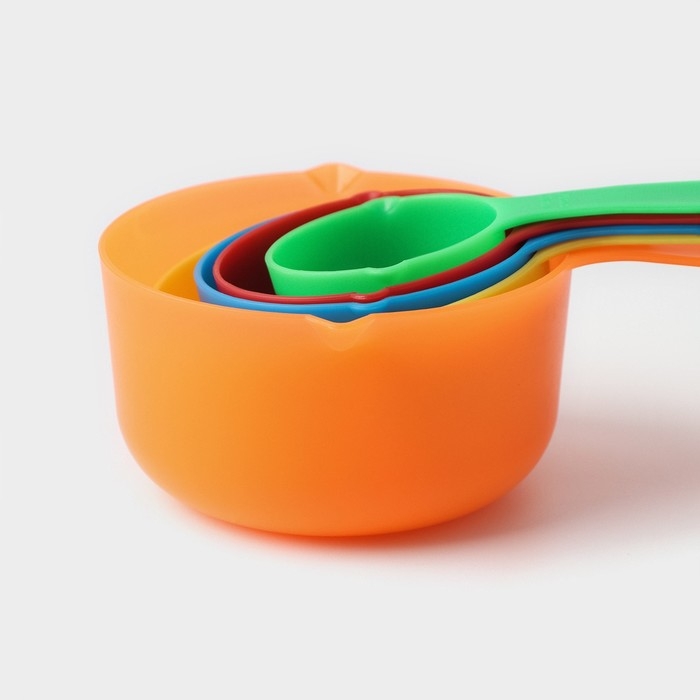 Набор мерных ёмкостей Доляна &laquo;Блеск&raquo;, 5 шт: 30 мл, 60 мл, 80 мл, 125 мл, 250 мл