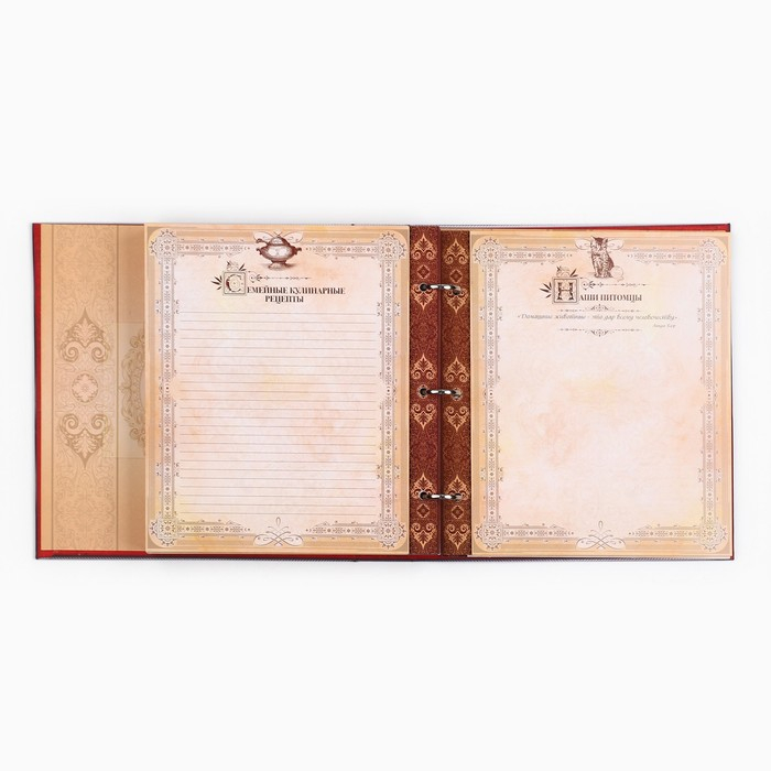 Родословная книга с рамкой под фото &laquo;Семейная книга&raquo;, 50 листов, 21,5 х 23,7 см.