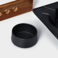 Подставка для подогрева блюд, 20&times;20&times;8 см, с деревянной подставкой