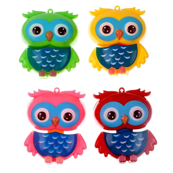 Антистресс pop tubes &laquo;Сова&raquo; развивающая игрушка, световая, набор 4 шт, цвета МИКС