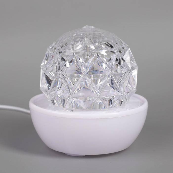 Световой прибор &laquo;Шар на подставке&raquo; 12 см, свечение RGB, 220 В