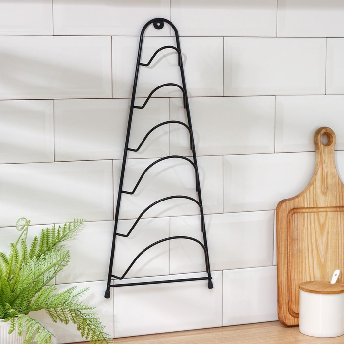 Подставка для крышек подвесная, 19,5&times;9&times;46 см, чёрный