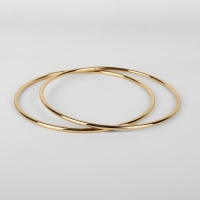 Ручки для сумки &laquo;Круг&raquo;, металлические, d = 15 см, 2 шт, цвет золотой