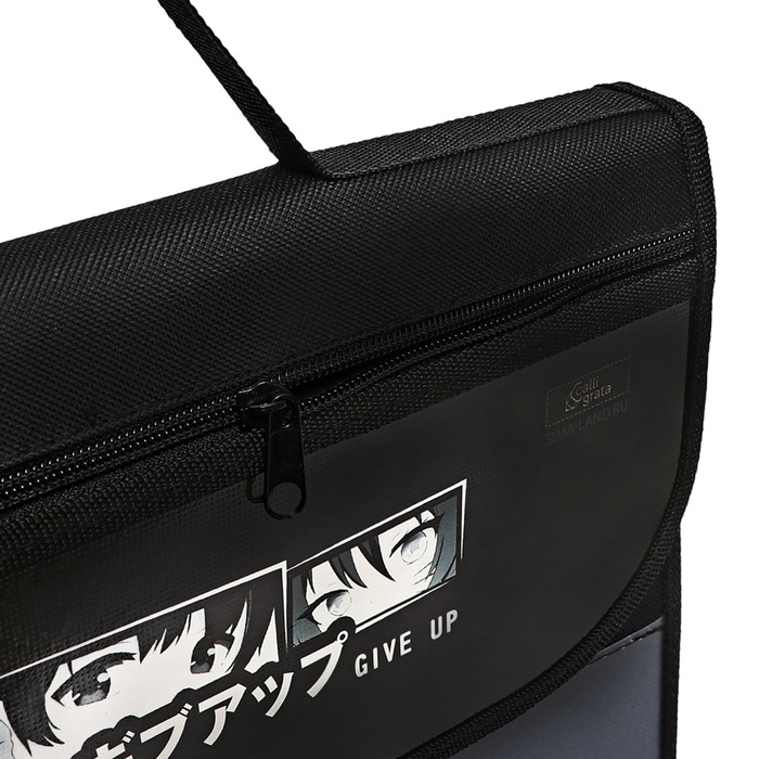 Папка для труда А4, с ручками, раскладная на липучке, текстильная, 10 предметов "Аниме"