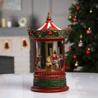 Светодиодная фигура &laquo;Карусель&raquo; 15.4 &times; 25 &times; 15.4 см, пластик, батарейки ААх3 (не в комплекте), USB, свечение тёплое белое