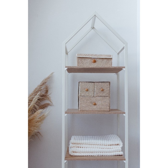 Органайзер для хранения белья LaDо́m «Франческа», 9 ячеек, с крышкой, 35×30×12 см, цвет бежевый Органайзер для хранения белья LaDо́m «Франческа», 9 ячеек, с крышкой, 35×30×12 см, цвет бежевый