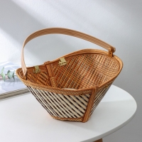 Корзина для хранения Доляна Nature, 28&times;19&times;12,5 см, бамбук