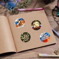 Набор наклеек для подарков &laquo;С 23 февраля&raquo;, 40 шт, 4 х 4 см