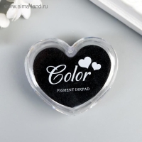 Штемпельная подушка "Сердечко чёрный" 4,3х5х2 см Штемпельная подушка "Сердечко чёрный" 4,3х5х2 см