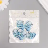 Декор для творчества акрил "Слонёнок в пижамке сладко спит" 2,5х3,4х0,2 см