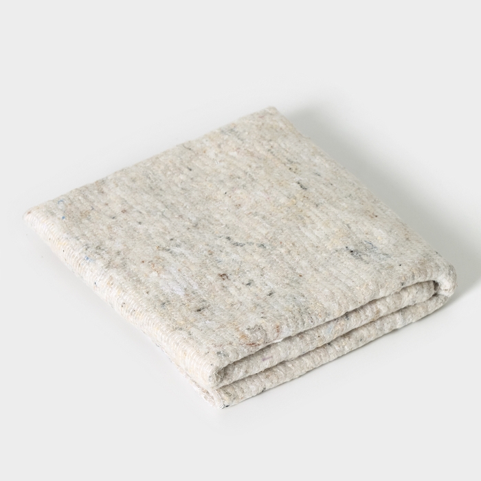 Салфетка - тряпка хозяйственная Доляна, 60&times;80 см, плотность 180 г/м&sup2;, строчка 2,5 мм, с оверлоком, белая