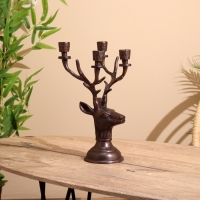 Подсвечник на 4 свечи "Олень" алюминий 16х12х32 см Подсвечник на 4 свечи "Олень" алюминий 16х12х32 см