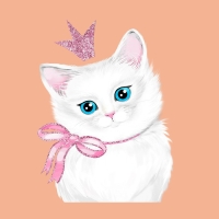 Термотрансфер с блёстками &laquo;Кошка принцесса&raquo;, 15 &times; 20 см